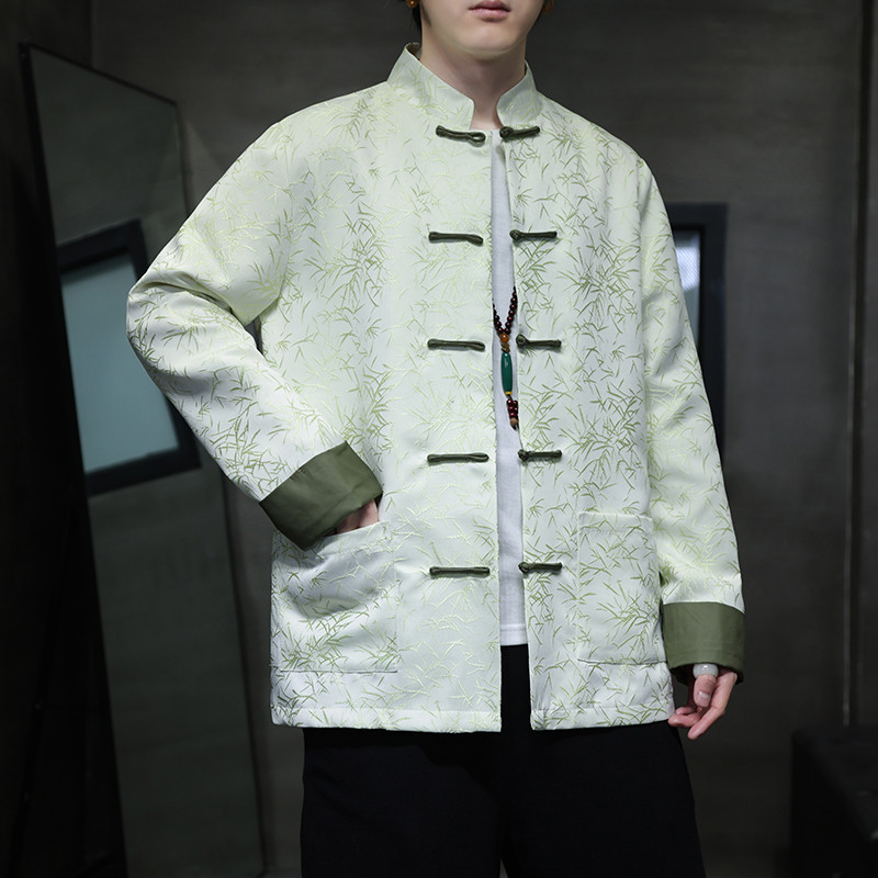 2024风男装竹叶提花中式唐装汉服夹克外套C229-Y1006-P105,男装夹克,电商C229-1