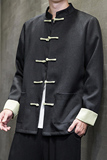 2024秋冬风男装盘扣复古中式唐装汉服夹克外套C229/Y776/P105，男装夹克，电商C229-1
