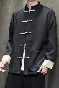 2024秋冬风男装盘扣复古中式唐装汉服夹克外套C229/Y776/P105图片