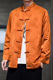 2024秋冬风男装冰丝盘扣立领唐装汉服上衣夹克C229/Y760/P100，男装夹克，电商C229-1