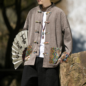 2024秋冬风男装棉布复古中式唐装汉服夹克外套C229/Y758/P105图片