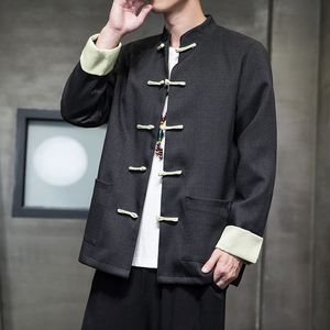 2024秋冬风男装盘扣复古中式唐装汉服夹克外套C229/Y776/P105图片
