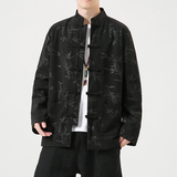 2024秋冬风复古中式盘扣大码唐装汉服夹克外套C229/Y788/P105，男装夹克，电商C229-1