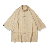 2023夏风男装唐装汉服短袖五分袖衬衫衬衣C229/Y973/P65，男装衬衫，电商C229-1