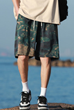 2024夏季风男装短裤五分裤子冰丝大码沙滩裤C229-K1991-P55，男装休闲裤，电商C229-1