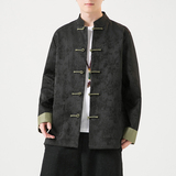 2024秋冬风男装提花中式盘扣唐装汉服夹克外套C229/Y764/P100，男装夹克，电商C229-1