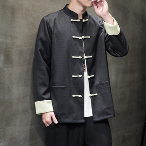 2024秋冬风男装盘扣复古中式唐装汉服夹克外套C229/Y776/P105图片