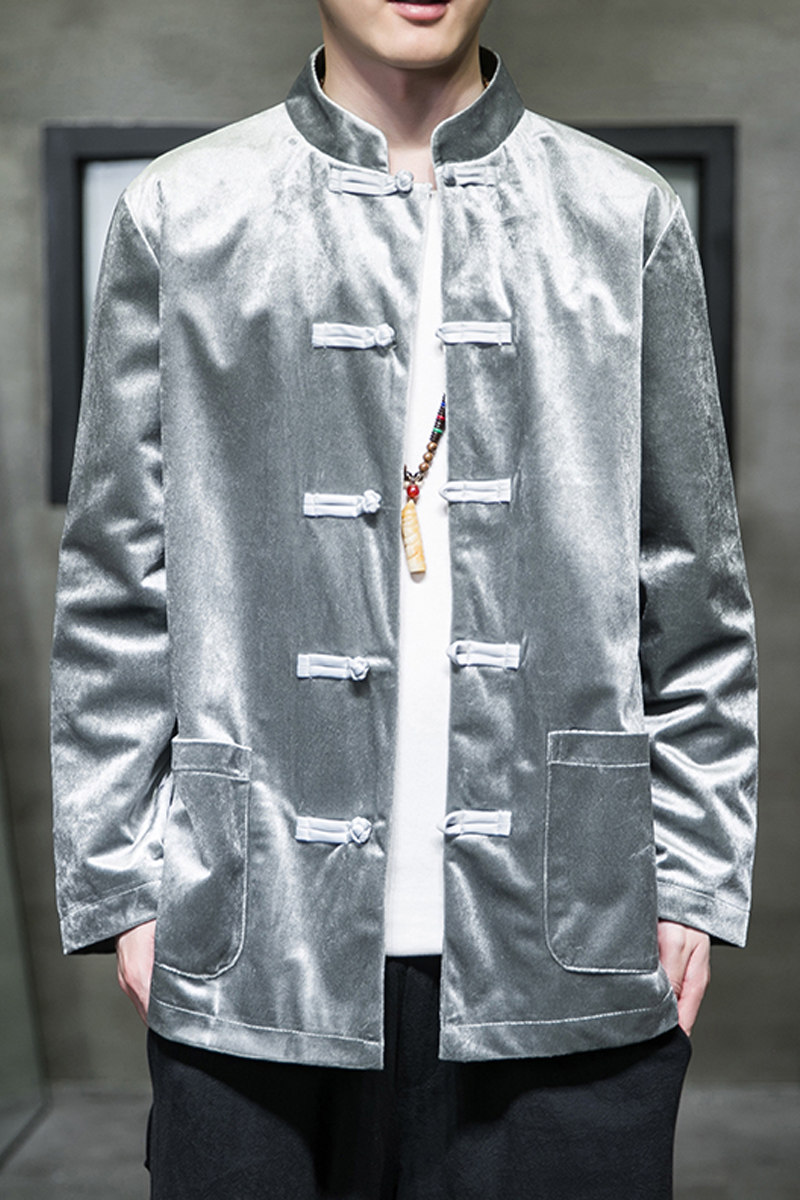2024秋冬风男装丽丝绒复古唐装汉服夹克外套C229/Y918/P80,男装夹克,电商C229-1