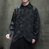 2024春夏新款风男装提花唐装汉服长袖衬衫衬衣C229-Y1012-P80，男装衬衫，电商C229-1
