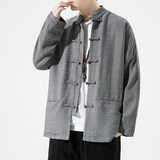 2024春夏风男装棉麻亚麻唐装汉服盘扣中式外套C229/Y731/P90，男装夹克，电商C229-1