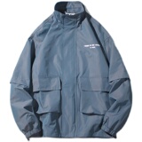 2024秋冬青少年长袖拉链宽松休闲连帽夹克外套大码C229/JK04/P68，男装夹克，电商C229-1