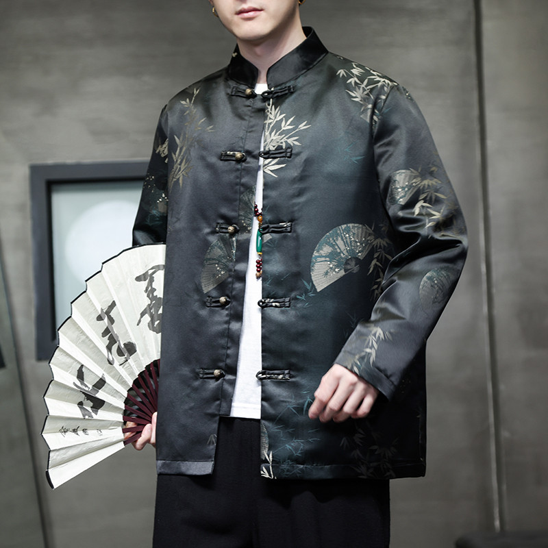 2024春夏新款风男装中式印花唐装汉服夹克外套C229-Y909-P110,男装夹克,电商C229-1