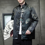 2024春夏新款风男装中式印花唐装汉服夹克外套C229-Y909-P110，男装夹克，电商C229-1