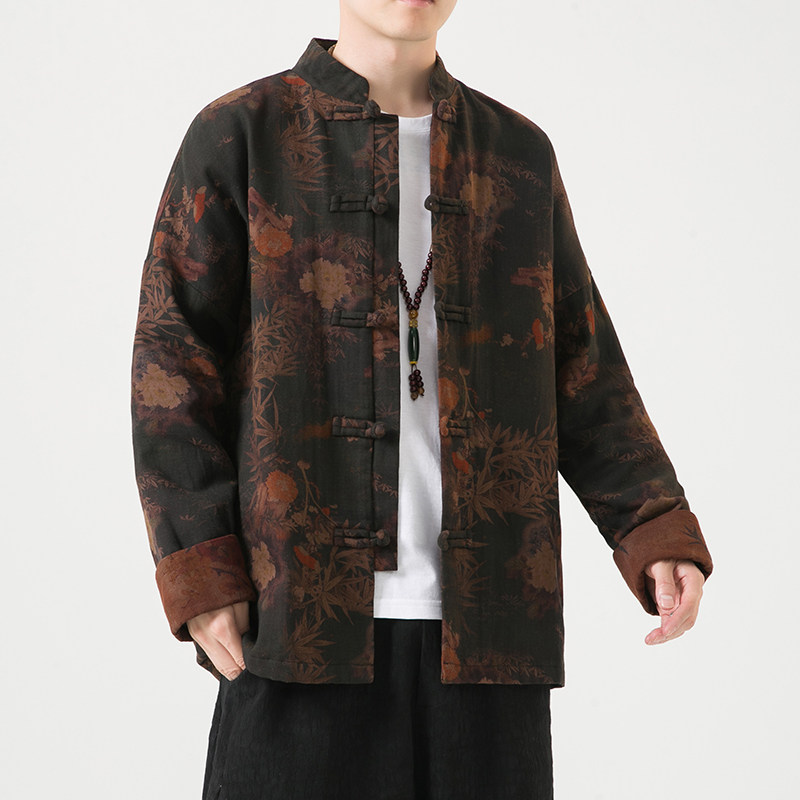 2024秋冬风男装棉复古中式唐装汉服夹克外套C229/Y768/P100,男装夹克,电商C229-1