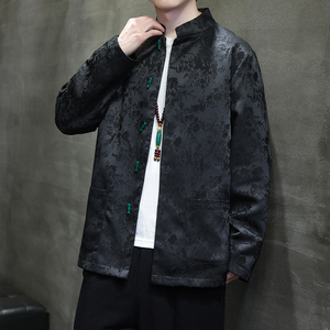 2024春夏风男装提花唐装汉服长袖夹克外套C229-Y1014-P105图片