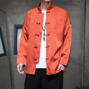 2024秋冬风男装冰丝唐装汉服夹克外套大码宽松C229/Y771/P100图片
