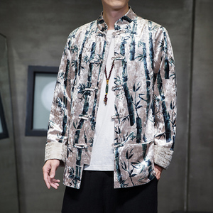 2024秋风男装丽丝绒复古中式唐装汉服夹克外套C229/Y761/P100图片