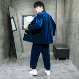 2022风男装丽丝绒夹克外套复古唐装两件套C229/TZ346/P110，男装休闲套装，电商C229-1