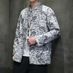 2024秋冬风男装盘扣复古中式唐装汉服夹克外套C229/Y779/P115图片
