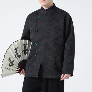2024春夏新款风男装提花冰丝唐装汉服夹克外套C229-Y994-P100图片