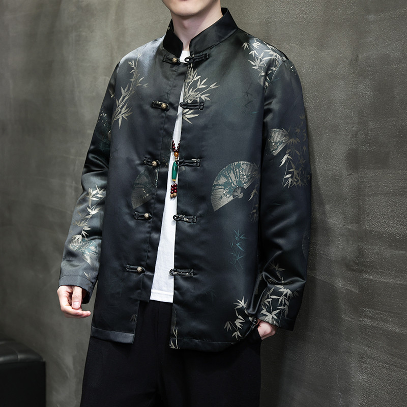 2024春夏新款风男装中式印花唐装汉服夹克外套C229-Y909-P110,男装夹克,电商C229-1