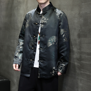2024春夏新款风男装中式印花唐装汉服夹克外套C229-Y909-P110图片