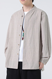 2024春夏风男装棉麻亚麻唐装汉服长袖衬衫衬衣C229-Y1007-P70，男装衬衫，电商C229-1