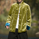 2024冬风男装丽丝绒复古中式唐装汉服夹克外套C229-Y759-P98，男装夹克，电商C229-1