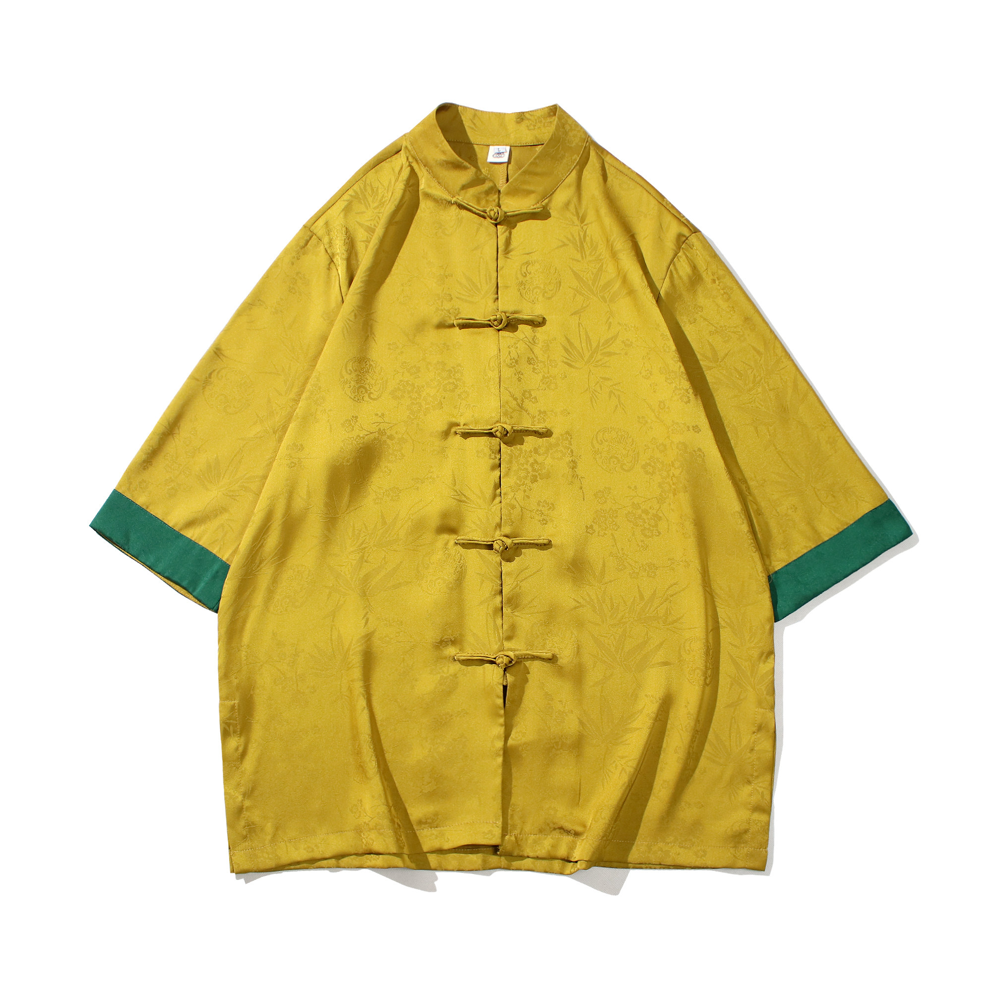 风男装冰丝唐装汉服盘扣中式短五分袖衬衫衬衣C229/Y981/P70,男装衬衫,电商C229-1