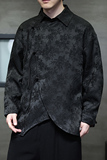 2024春夏新款风男装提花唐装汉服长袖衬衫衬衣C229-Y1012-P80，男装衬衫，电商C229-1