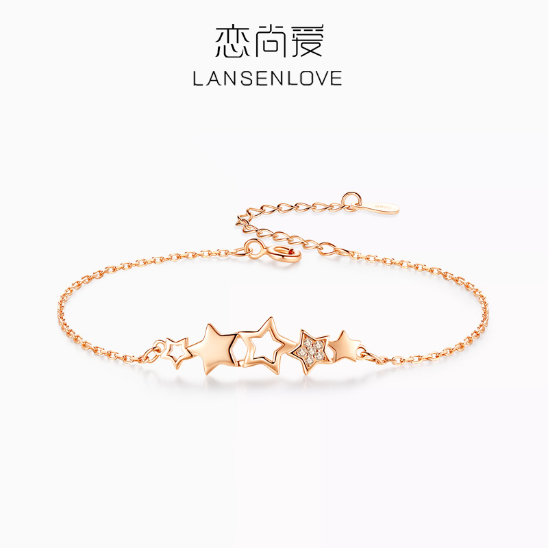 手链女纯银925小众简约个性闺蜜学生手镯女友生日礼物