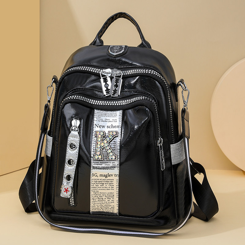 大容量高级感双肩包女2024年新款超火洋气时尚百搭牛皮背包真皮潮