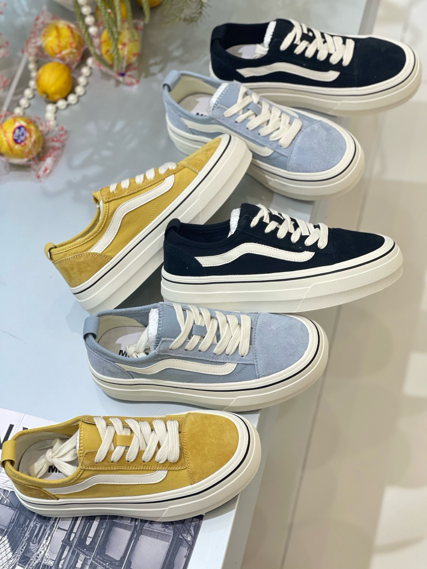 MEMA真皮厚底增高帆布鞋女2025新款百搭休闲舒适板鞋松糕底小白鞋