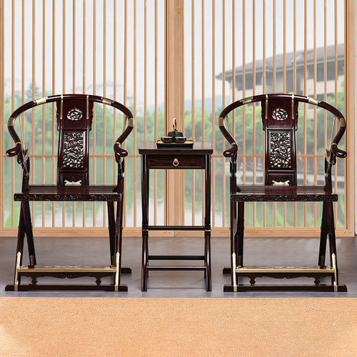 赞比亚紫檀交椅实木太师血