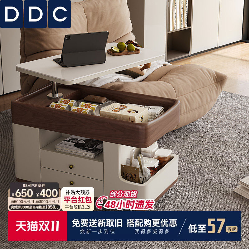 DDC意式极简客厅沙发边移动多功能茶几户外移动推车26新款床边桌