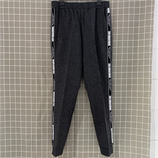 男运动条纹针织长裤 收口休闲裤 11219357203 新款 鸿星尔克2019秋季