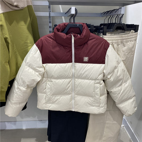 短款羽绒服鸿星尔克保暖立领女