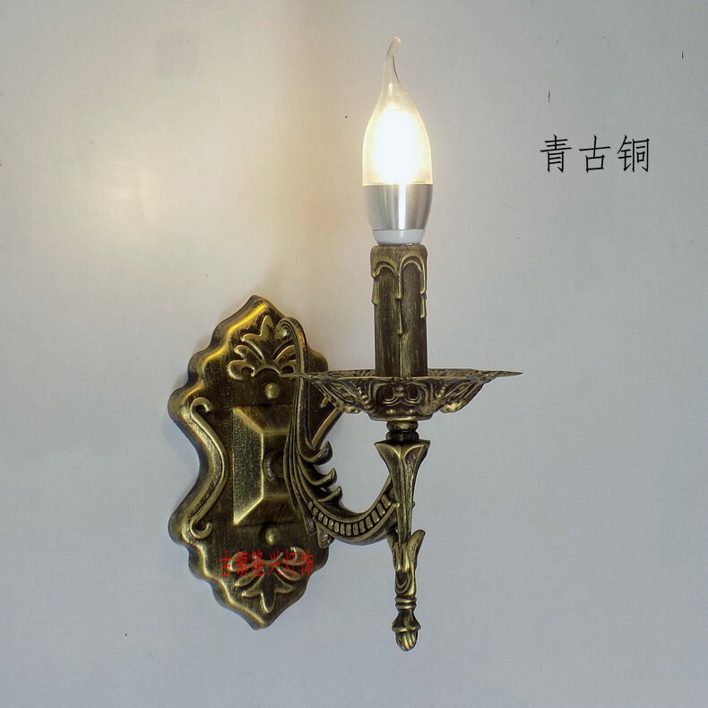 仿古单头双头蜡烛壁灯卧室书房走廊楼梯酒店宾馆LED包邮灯饰灯具