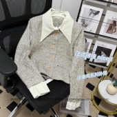 拼接娃娃领气质百搭休闲小香风短款 法式 外套女士外搭 新款 2026秋季