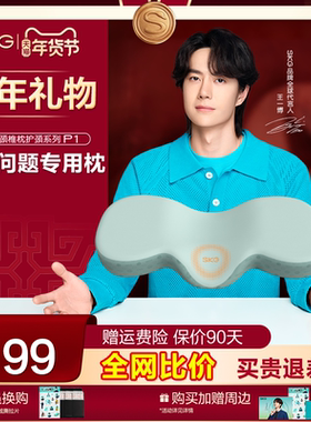 王一博SKG枕头护颈椎p1富贵包助热敷睡眠专用成人记忆棉颈枕礼盒