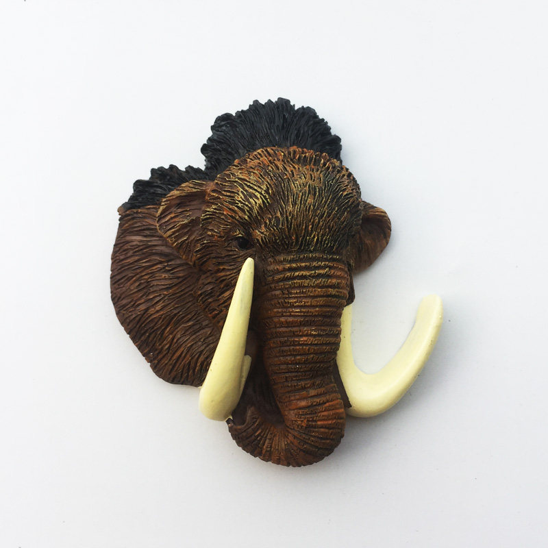 俄罗斯西伯利亚创意旅游纪念装饰工艺品 远古动物猛犸磁性冰箱贴