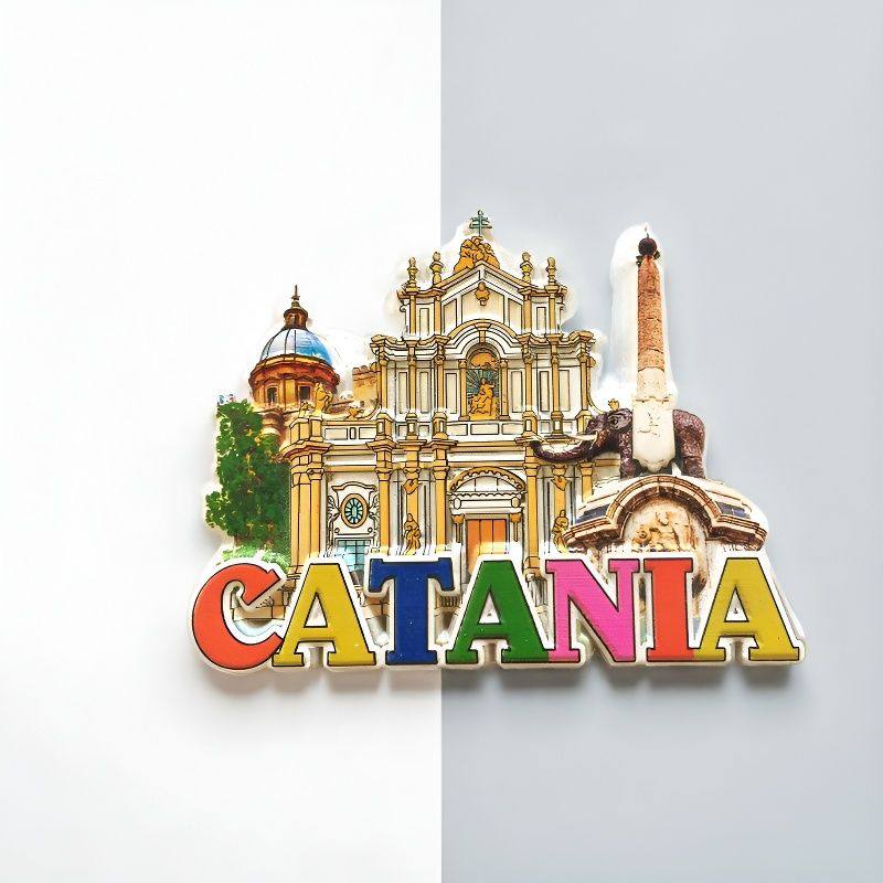 意大利卡塔尼亚旅游纪念品标志性建筑磁性冰箱贴装饰工艺品伴手礼,家居饰品,冰箱贴,淘宝优惠券,粉丝福利购,淘宝优惠卷