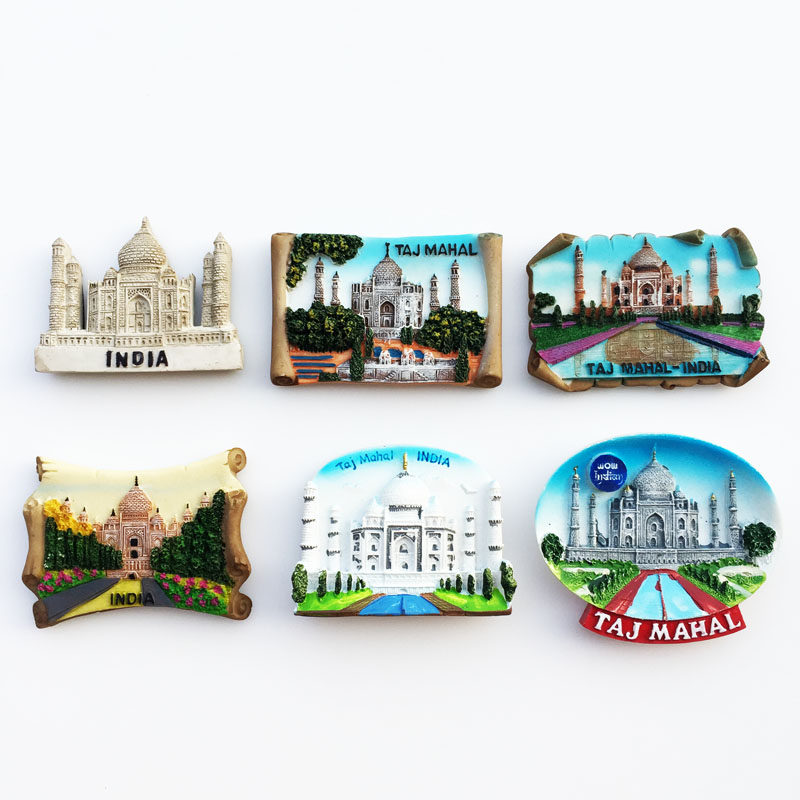 世界文化遗产创意磁性冰箱贴印度泰姬陵旅游纪念工艺品收藏伴手礼