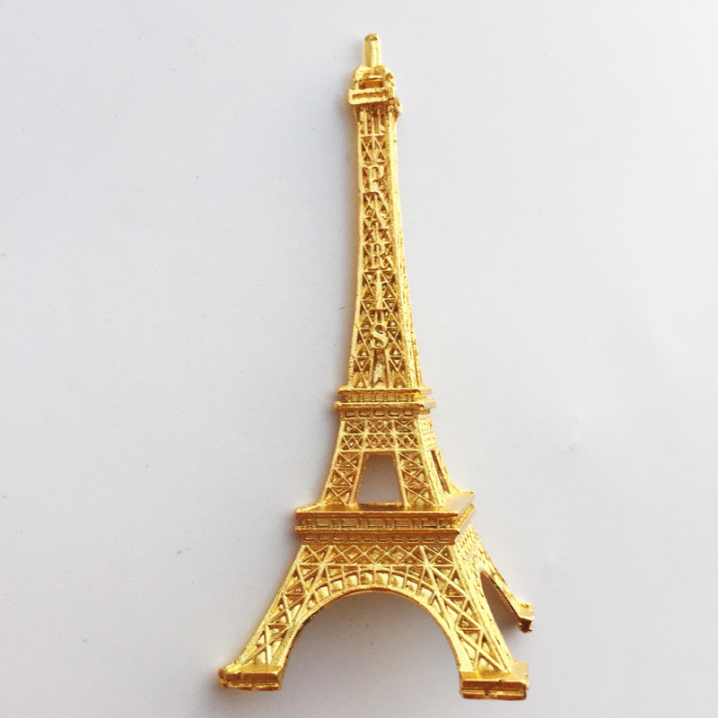 法国首都巴黎地标埃菲尔铁塔立体合金磁力冰箱贴 创意收藏伴手礼