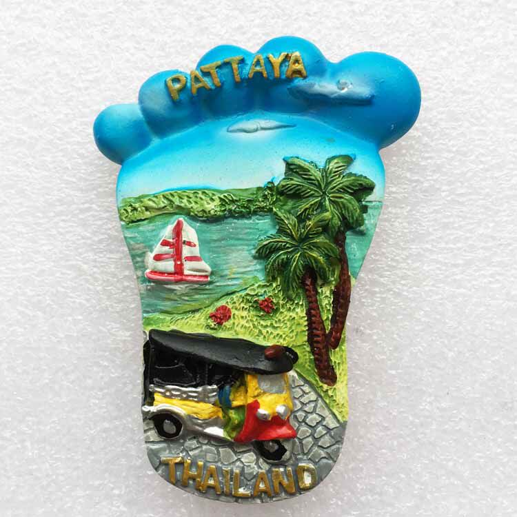 泰国度假胜地芭堤雅Pattaya立体风景旅游纪念品冰箱贴创意伴手礼