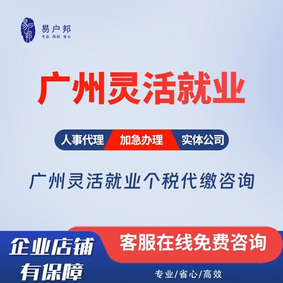广州灵活就业代咨询个税登记异地参保广州购房地址变更集体户跑腿