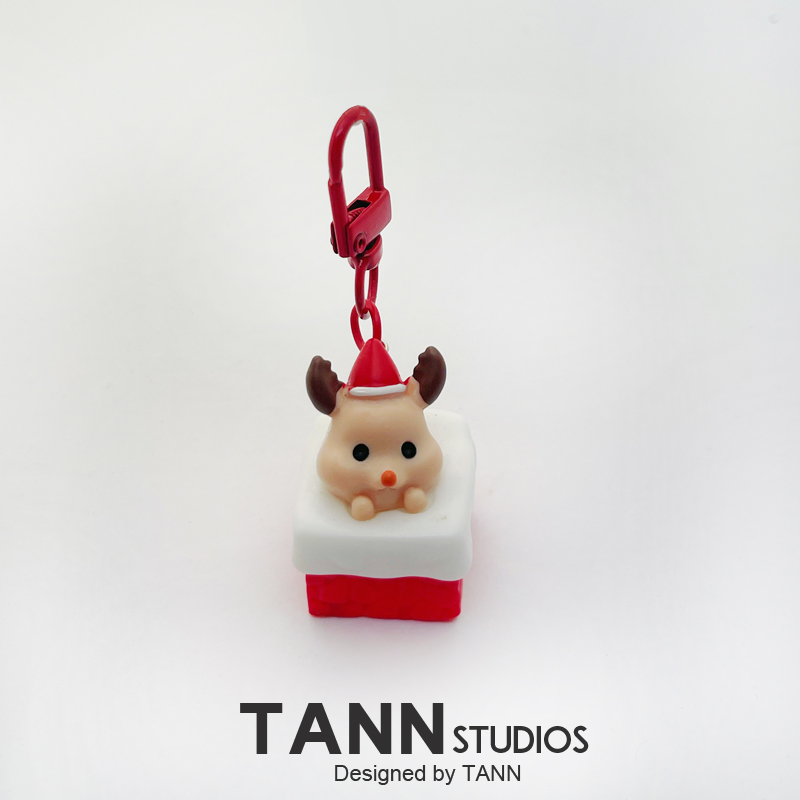 可爱圣诞麋鹿钥匙扣配件挂件