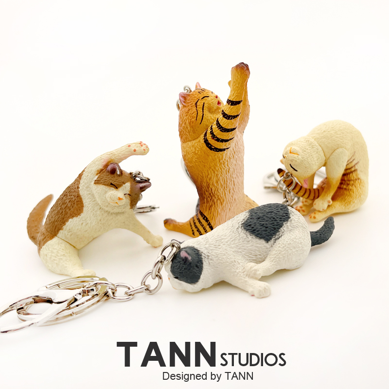 TANN原创设计个性猫咪钥匙扣