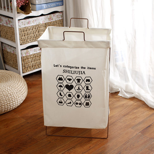 聚萌爱脏衣桶防水可折叠铁架