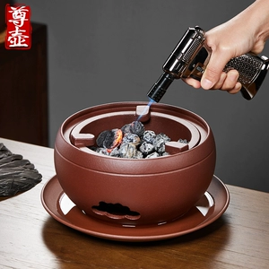 [紫砂炭炉茶炉围炉煮茶烤火炉套装煮茶器具全套冬天室内家用煮茶壶]